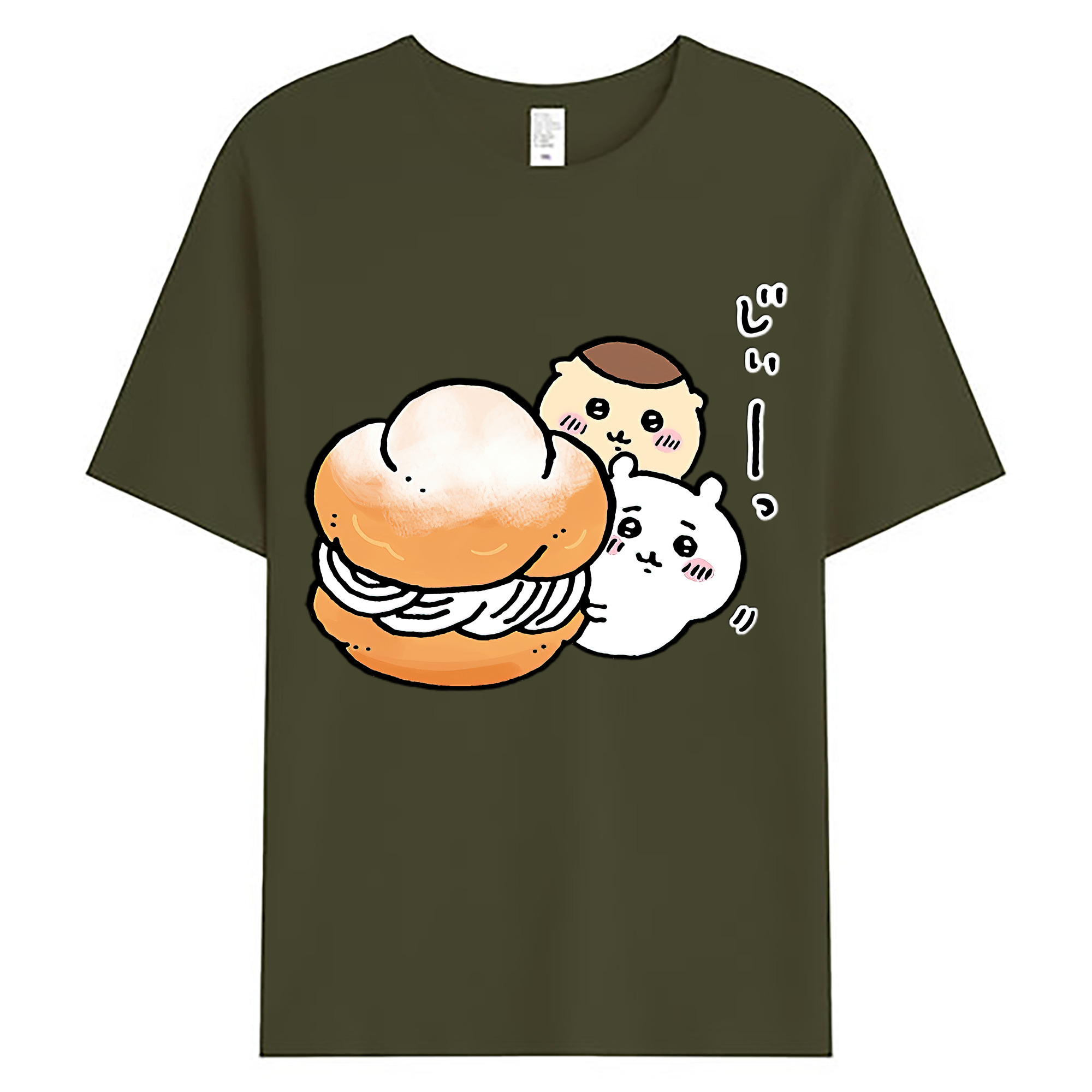 （画像用） ちいかわ くりまんじゅう Chii-kawa kuri manjū 綿100％ メンズ半袖Tシャツ｜肌触りやわらか＆通気性